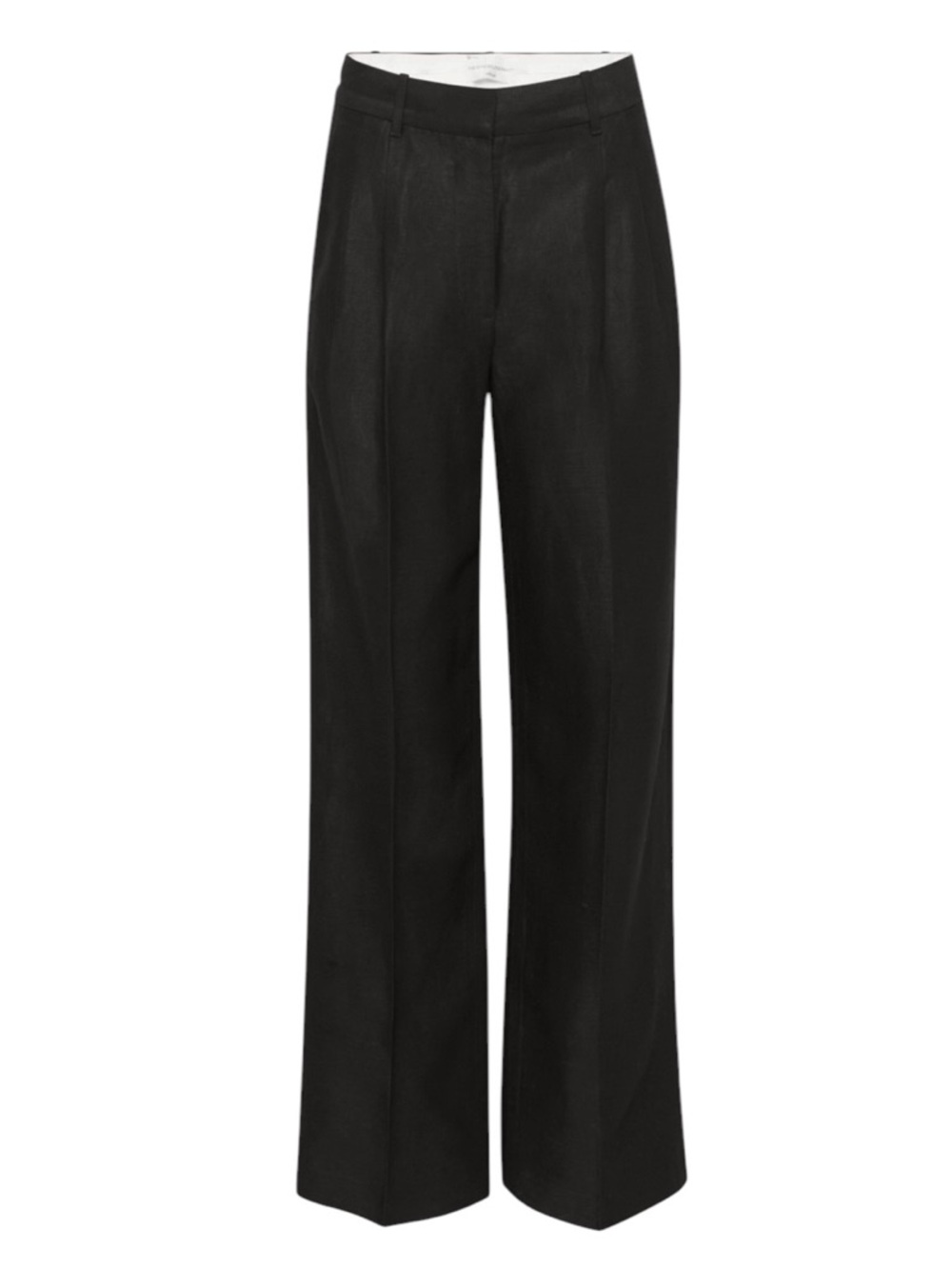 Wilfred The Effortless Pant Linen Black High‎ Rise Wide Leg Trousers Size 10